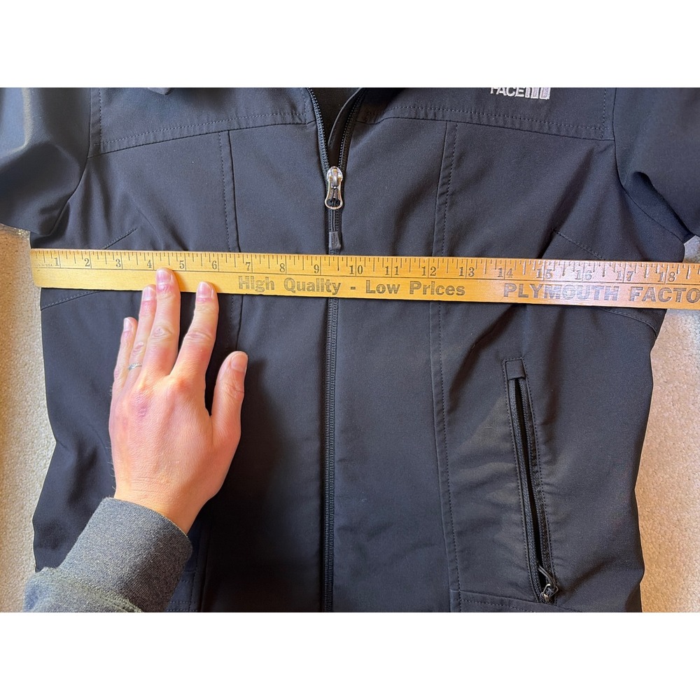 The North Face Apex Softshell Jacket Womens Medium Black Full Zip Mock Neck TNF - Picture 8 of 9